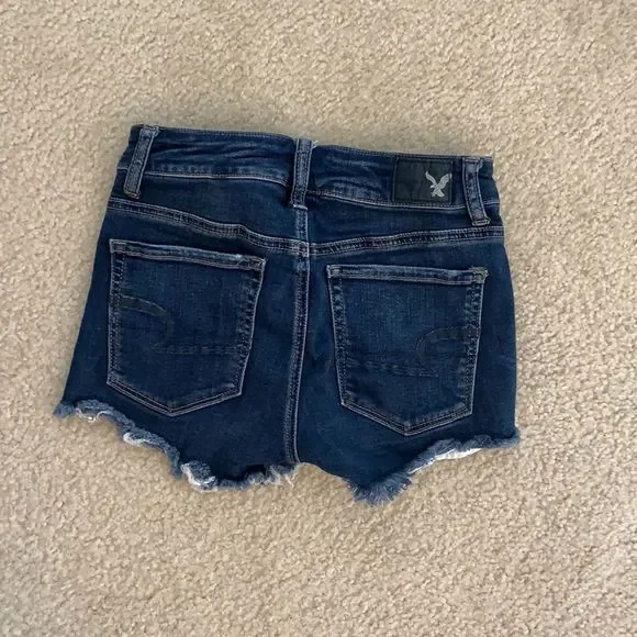 American Eagle Jean Shorts Dark Wash - Picture 2 of 4
